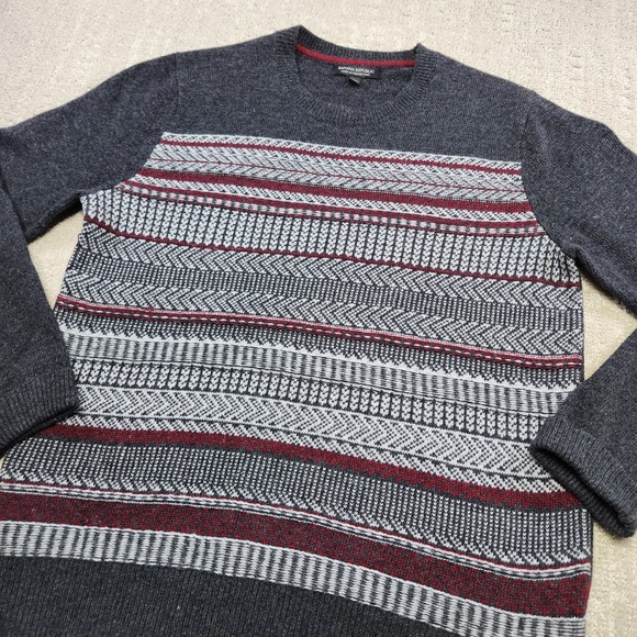 Banana Republic Other - Banana Republic Sweater Men Medium Holiday Fair Isle Nordic Merino Wool Blend